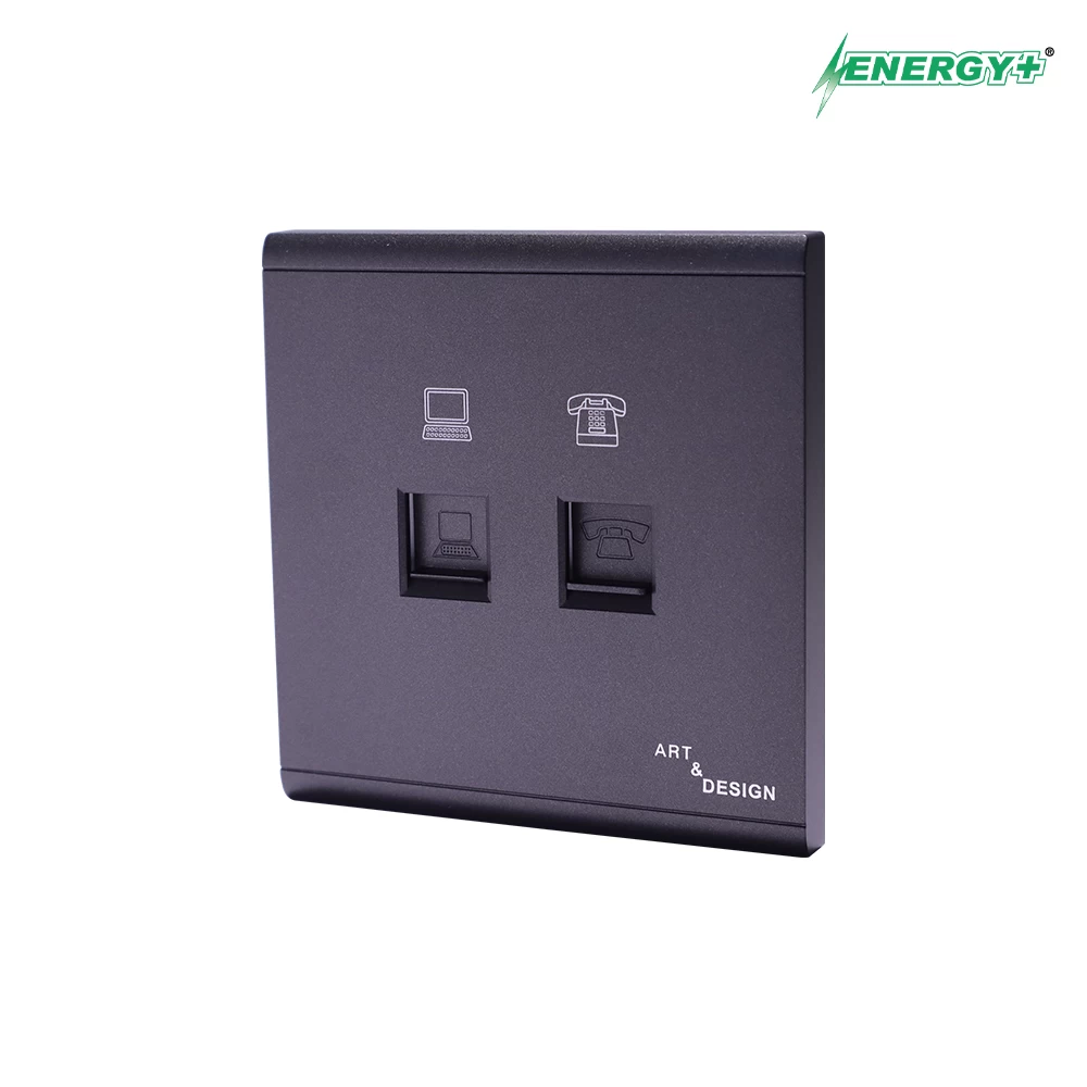 A&D Telephone + Internet Socket BK