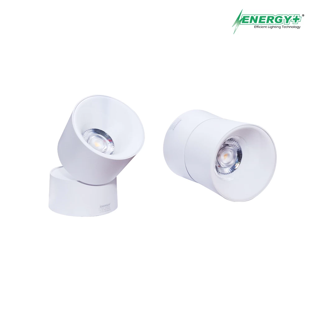 Energy+ 15W Surface Spot Light WH/BK Body WW/WR