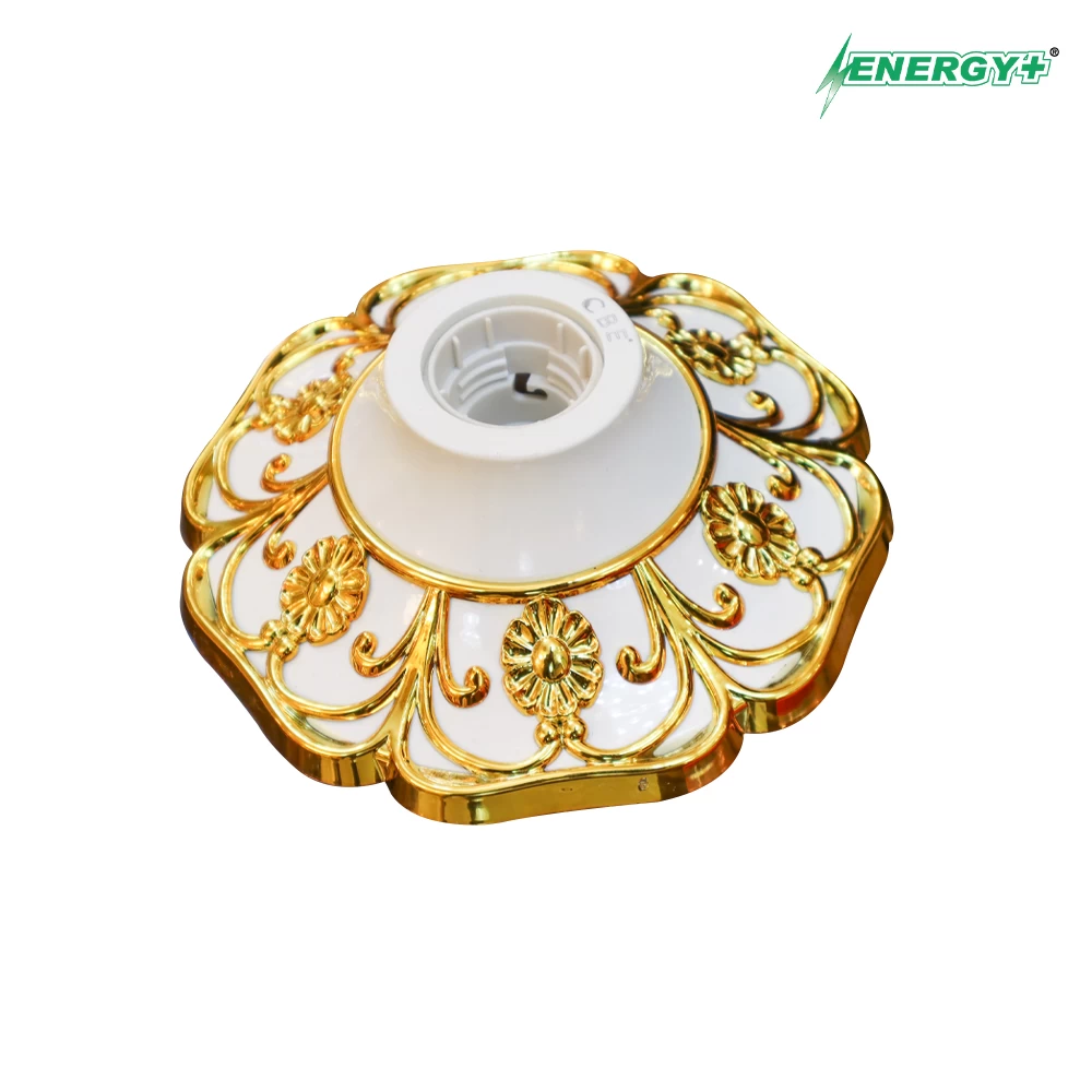 Rose Lamp Holder Gold